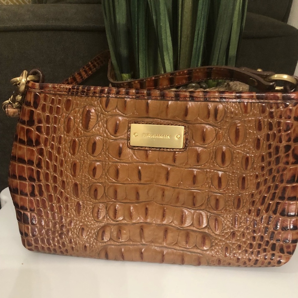 Brahmin purse with embossed leather